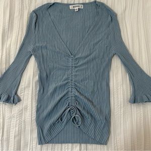 Missguided Fitted Top with Flared Sleeves